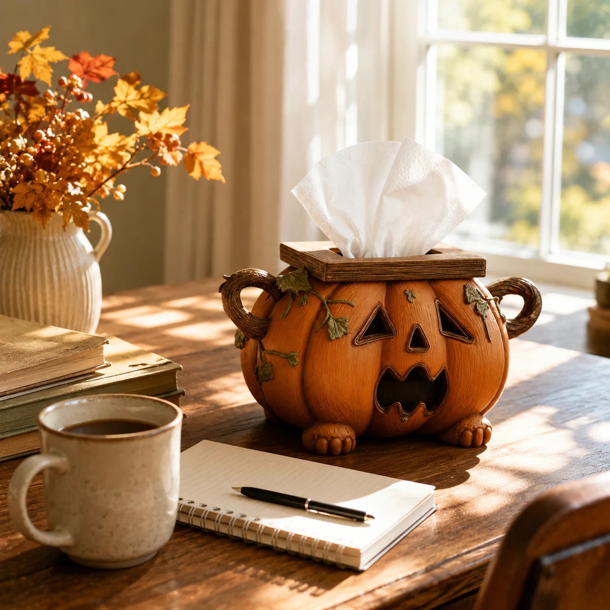 🏆Flash Sale⚡ 5K+ SOLD! 🎃 Pumpkin Halloween Tissue Box Cover-Turn Your Everyday Tissue Box Into A Spooky Fall Decoration