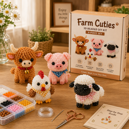 🔥Last Day 50% OFF - 🧵✨ Tiny 3D Beaded Animal DIY Kit