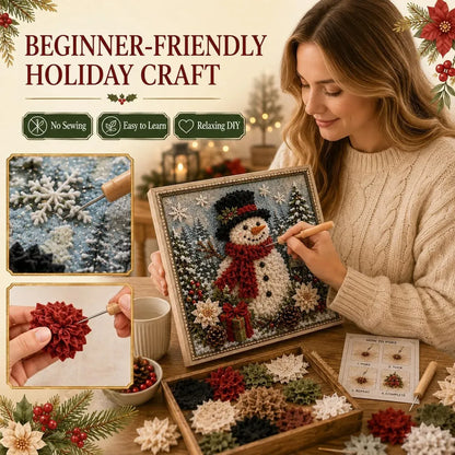 🖼️3D Christmas Fabric Poke Art Kit