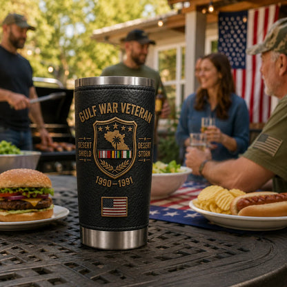 🔥 Last Day Promo: 49% OFF-🇺🇸 Gulf War Veteran Desert Shield & Desert Storm Tribute Tumbler