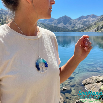 🌳Handmade Tree of Life Sea Glass Pendant＆Ornament