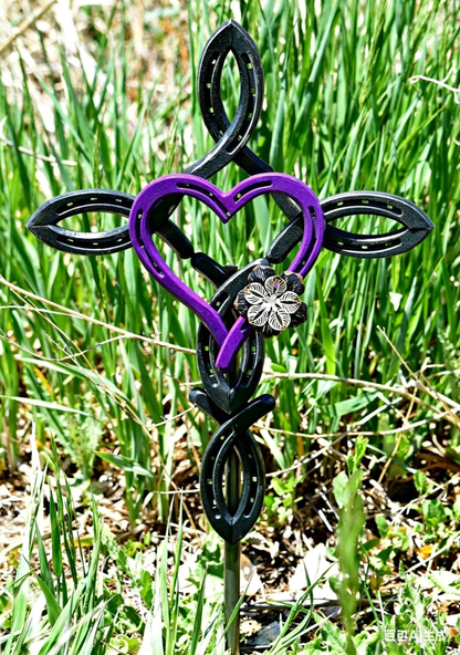 Blessed Horseshoe Cross with Heart - A Symbol of Faith, Protection, and Love That Endures