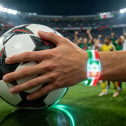⚽✨2PCS LED Light Up National Flag Wristbands
