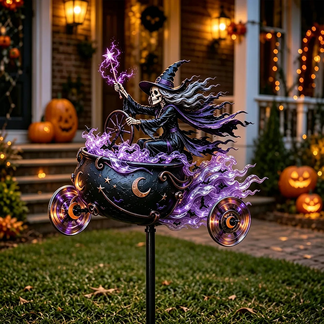 🎃 BikerSpooky™ Halloween Motorcycle Garden Windmill 🏍️
