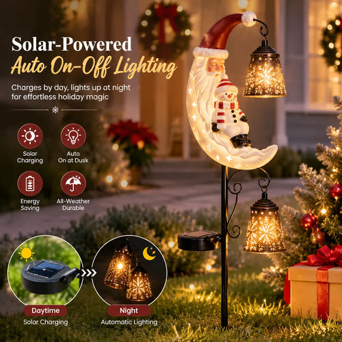 🔥LAST DAY 50% OFF - 🔔 Christmas Moon Solar Stake Light