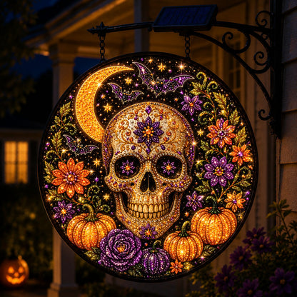 💥LAST DAY 57% OFF - 🎃 Solar Halloween LED Hanging Sign Light 👻 (📦Buy 2 Free Shipping)