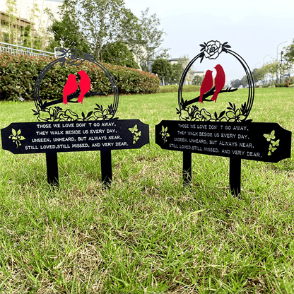 🐦Metal Cardinal Cemetery Memorial Stake💖