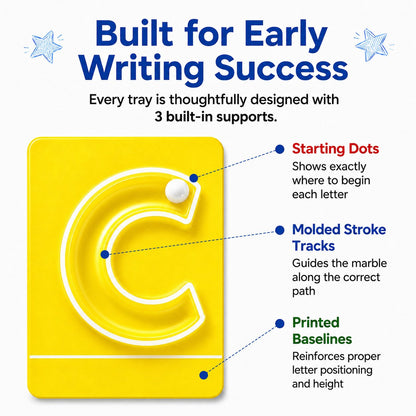 ✨🔤Marble Tracers - Lowercase Letters🌀Roll Into Letter-Writing Fun!🎁Activity Guide Include FREE Letter Formation Poem