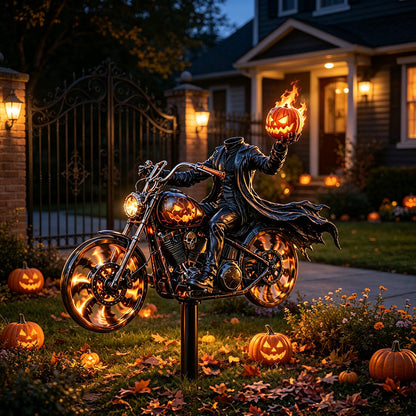 🎃 BikerSpooky™ Halloween Motorcycle Garden Windmill 🏍️