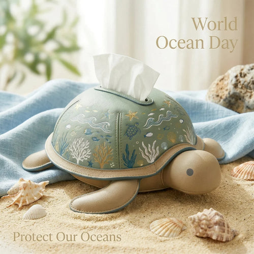 🎁LAST DAY 49% OFF -🐢Sea Turtle Leather Tissue Holder