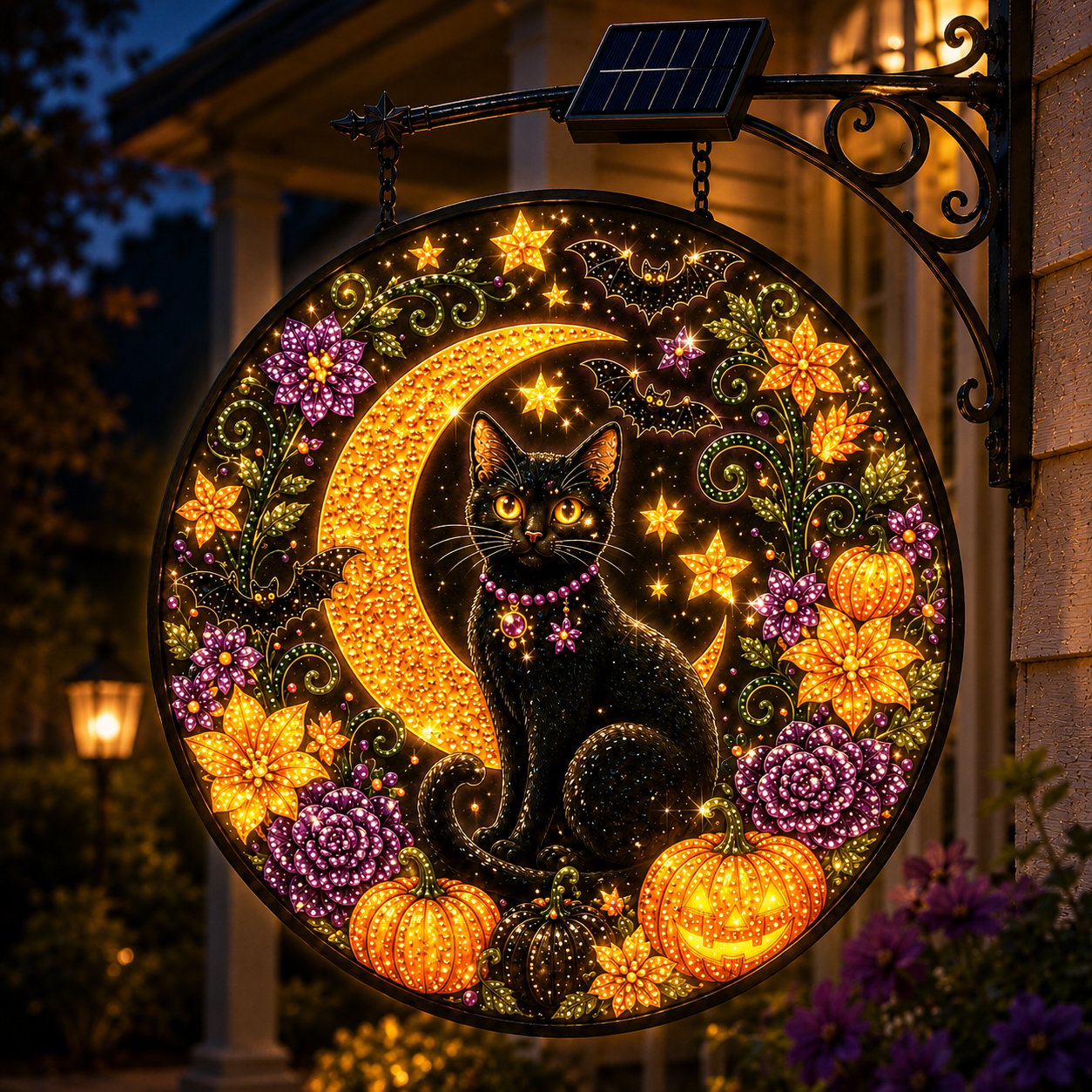 💥LAST DAY 57% OFF - 🎃 Solar Halloween LED Hanging Sign Light 👻 (📦Buy 2 Free Shipping)