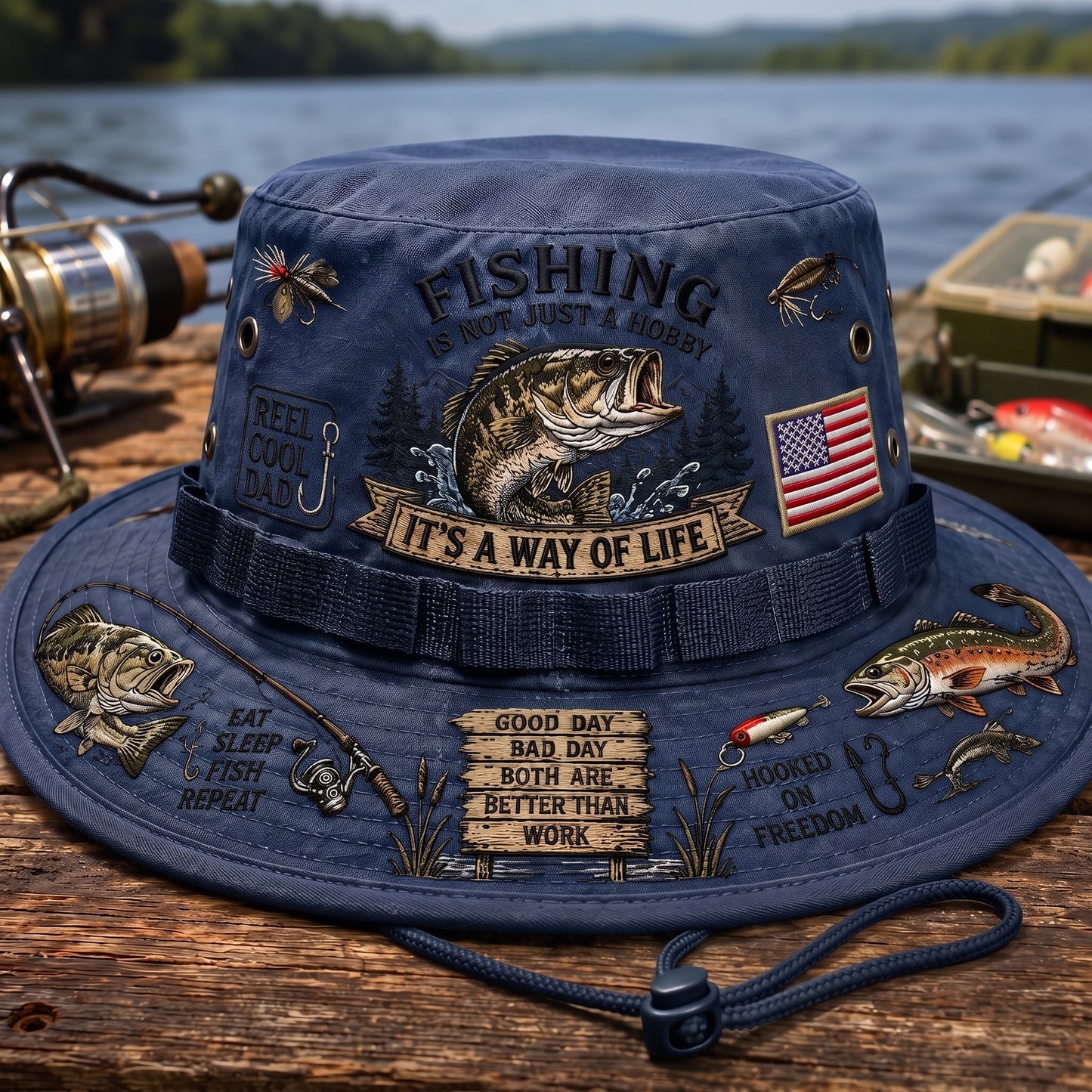 🇺🇸 Last Day Promo: 50% OFF 🎣 Fishing Is a Way of Life Boonie Hat