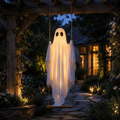🔥 Last Day 50% OFF - Halloween Hanging Swing Ghost