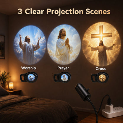 (🎁Last Day 49% OFF)🙏USB Jesus Wall Projection Lamp – Bring Peaceful Worship Glow Into Your Home