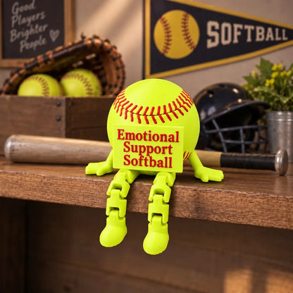 🏈 Emotional Support Sports Buddy™ – Funny Football, Tennis & Baseball Desk Companion