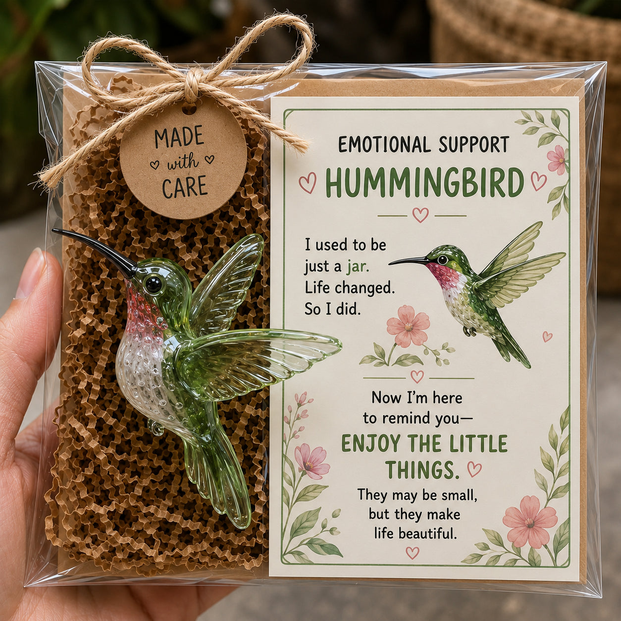 🌸🐝 Emotional Support Glass Animal Gift Set – A Meaningful Little Reminder That You Matter 💕