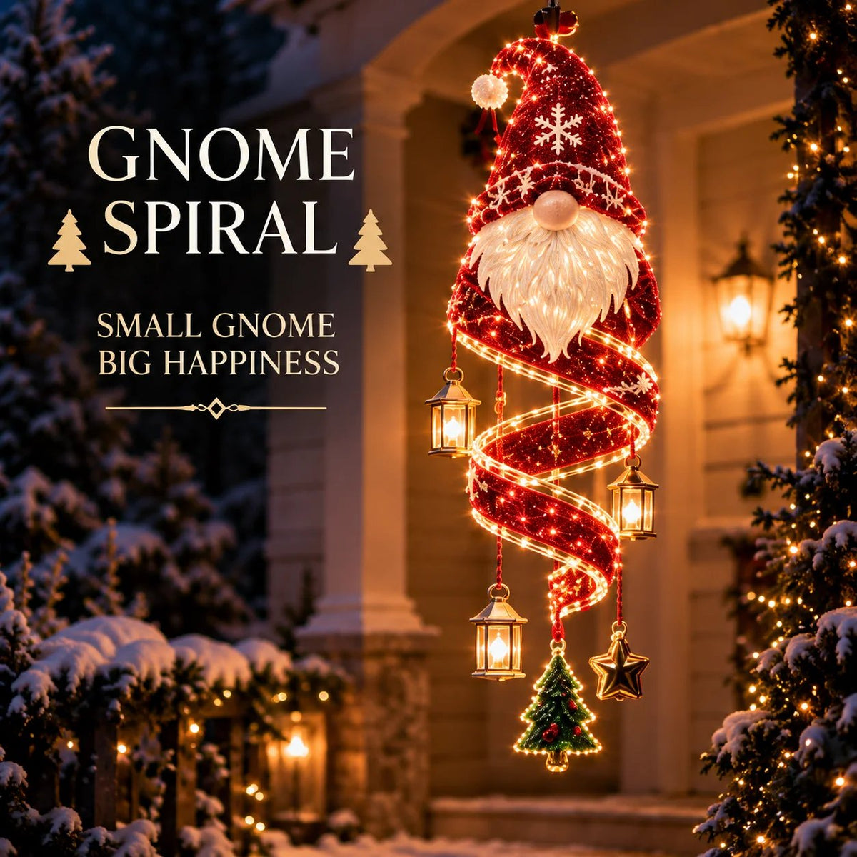 ⏳ Last Day 49% OFF – 🎄Christmas Magic Spiral™ Hanging LED Light Collection