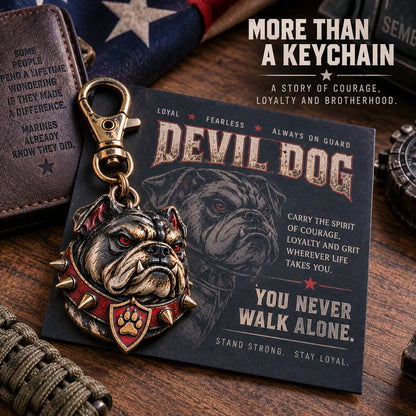 🔥LAST DAY 50% OFF -  🐶 Devil Dog Guardian Metal Keepsake Keychain