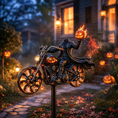 🎃 BikerSpooky™ Halloween Motorcycle Garden Windmill 🏍️