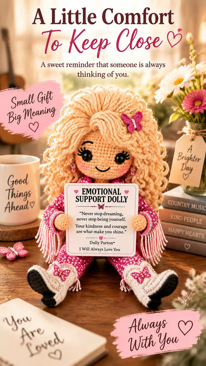 🔥LAST DAY 50% OFF - 💗Hand‑Crocheted Emotional Support Comfort Doll | Country Music Inspired Uplifting Encouragement Keepsake Gift For Loved Ones