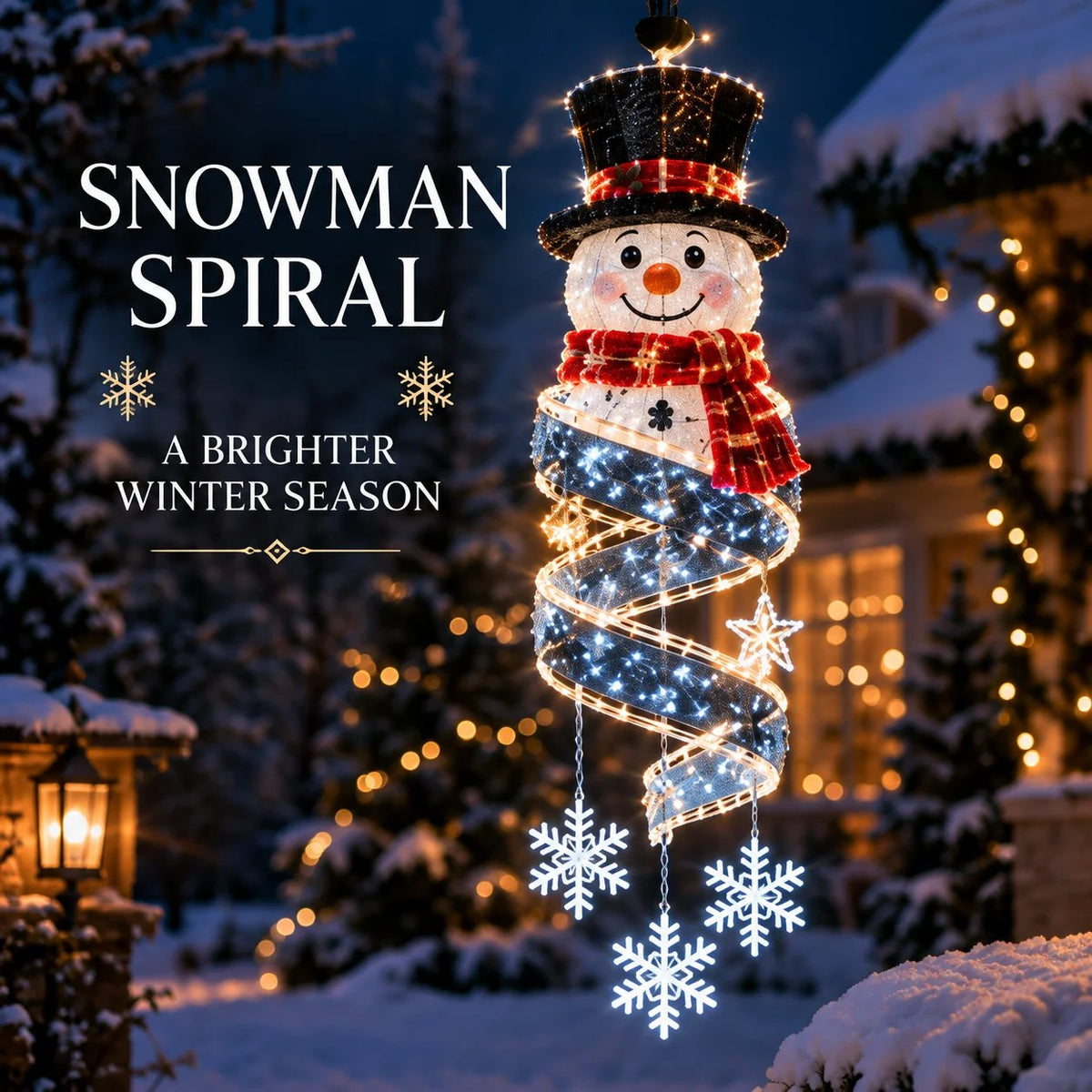 ⏳ Last Day 49% OFF – 🎄Christmas Magic Spiral™ Hanging LED Light Collection