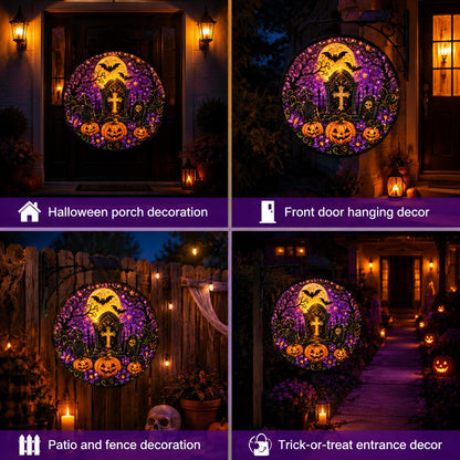 💥LAST DAY 57% OFF - 🎃 Solar Halloween LED Hanging Sign Light 👻 (📦Buy 2 Free Shipping)