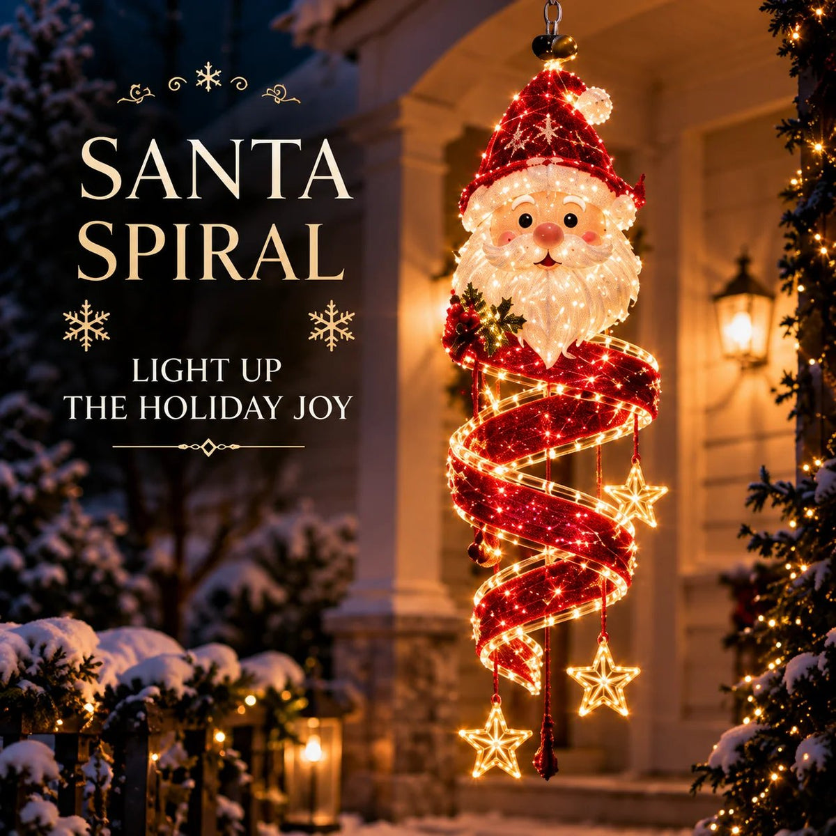 ⏳ Last Day 49% OFF – 🎄Christmas Magic Spiral™ Hanging LED Light Collection