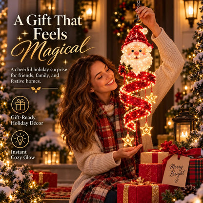 ⏳ Last Day 49% OFF – 🎄Christmas Magic Spiral™ Hanging LED Light Collection