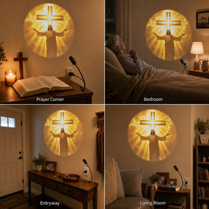 (🎁Last Day 49% OFF)🙏USB Jesus Wall Projection Lamp – Bring Peaceful Worship Glow Into Your Home
