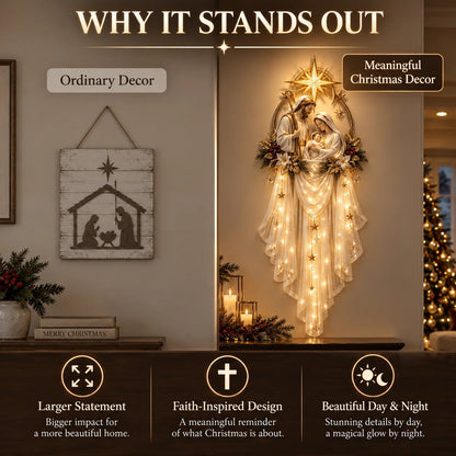✨50% OFF Today | Holy Family Star Veil™ – Meaningful Christmas Wall Decor