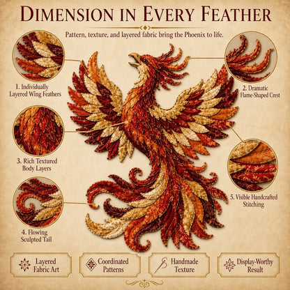 ⏳ Last Day 50% OFF – 🌙 Beginner-Friendly Mythic Wilds DIY Layered Patchwork Art Kit | Complete Kit with Patterned Fabrics, Sewing Materials & Step-by-Step Guide Included 💕