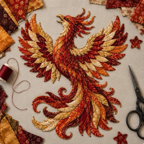⏳ Last Day 50% OFF – 🌙 Beginner-Friendly Mythic Wilds DIY Layered Patchwork Art Kit | Complete Kit with Patterned Fabrics, Sewing Materials & Step-by-Step Guide Included 💕
