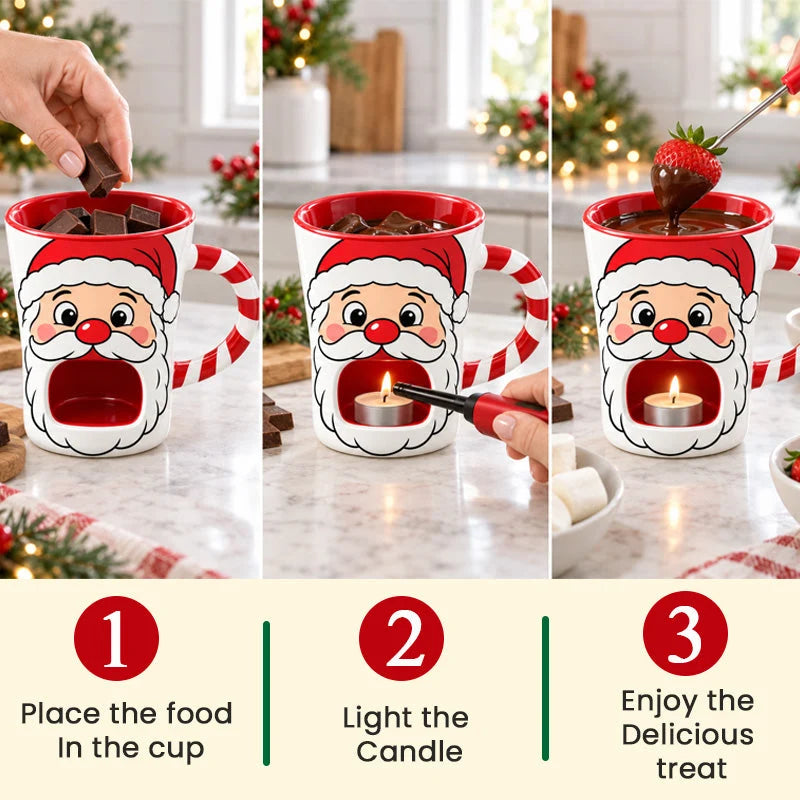 Santa Chocolate Fondue Mug