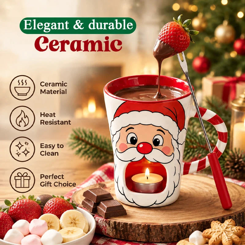 Santa Chocolate Fondue Mug