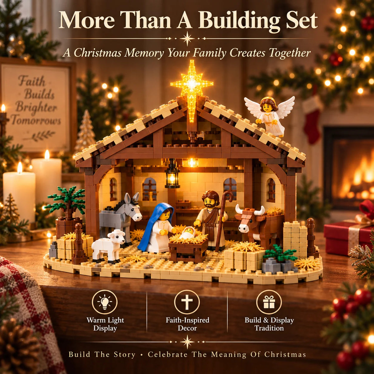 🔥last Day 50% Off - 🌟the Nativity Story Building Block Set