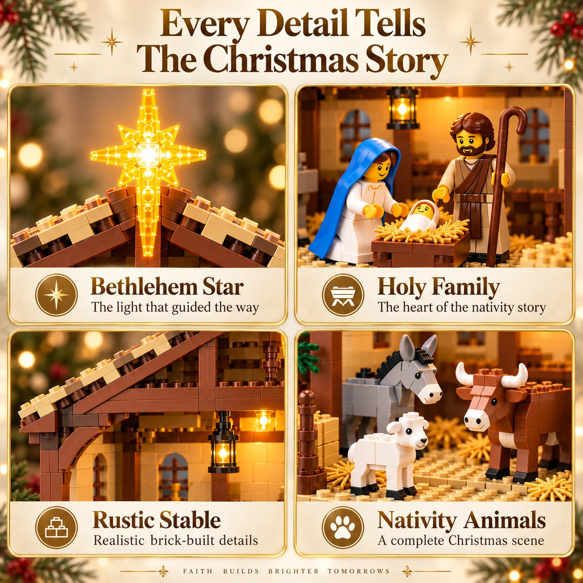 🔥last Day 50% Off - 🌟the Nativity Story Building Block Set