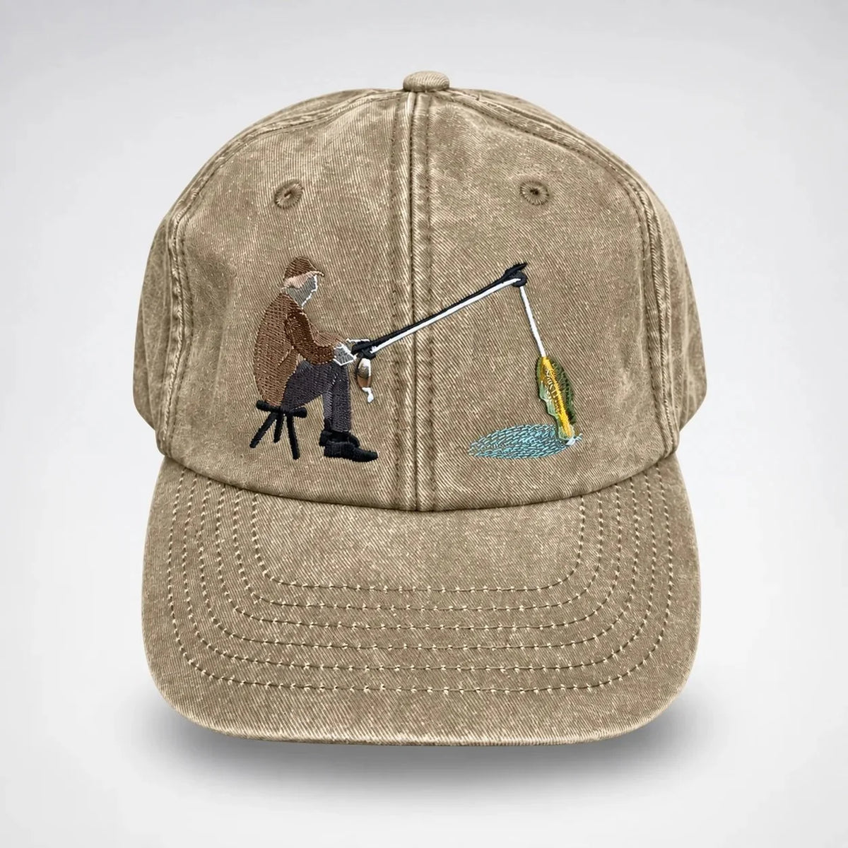 🔥 Last Day 49% OFF-🎣🧢 Catch of the Day Interactive Fishing Cap –🎁 Vintage Washed Moving Fish Hat