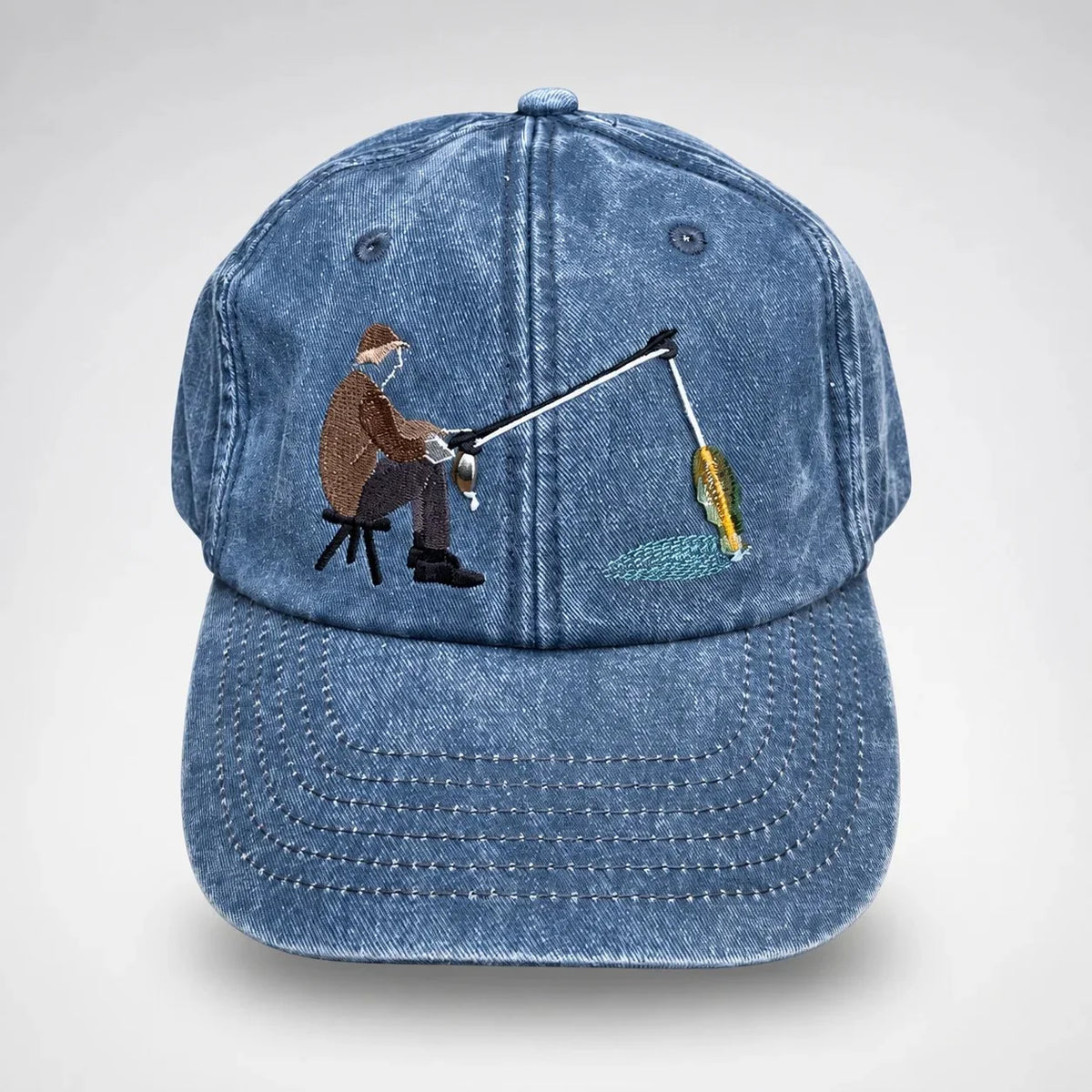 🔥 Last Day 49% OFF-🎣🧢 Catch of the Day Interactive Fishing Cap –🎁 Vintage Washed Moving Fish Hat