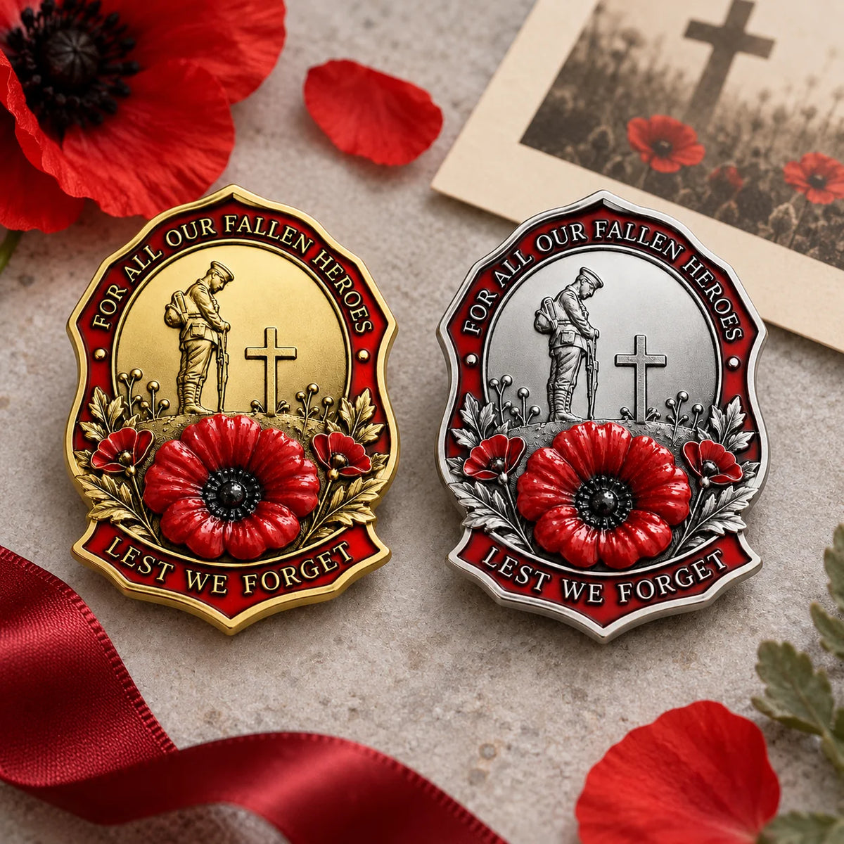 🎖️limited Edition Red Poppy Remembrance Brooch– For All Our Fallen Heroes🌺