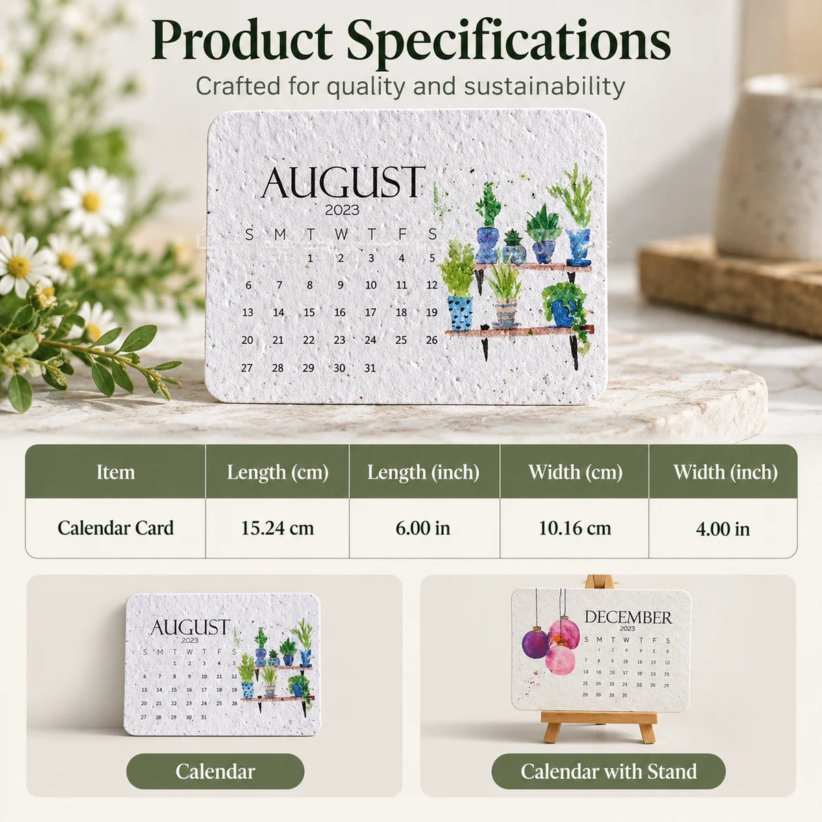 ✨Early Holiday Sale 50% OFF🌱Eco-Friendly Plantable “Timeless” Seed Calendar 2027