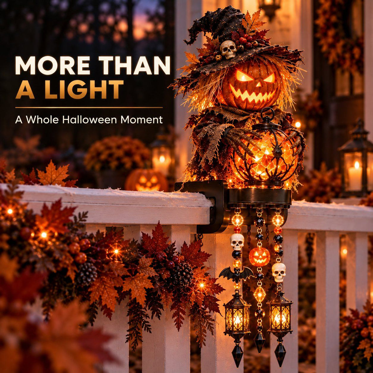 🎃 Halloween Character Glow Cascade Railing Lights