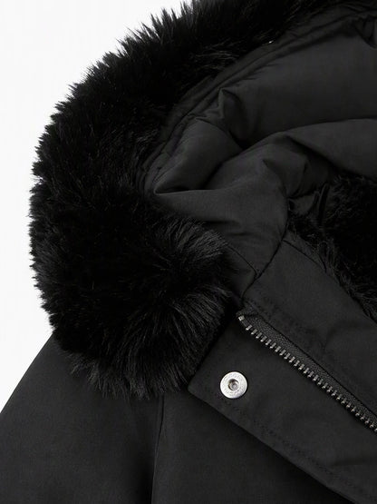 Women's Winter Faux Fur Padded Parka
