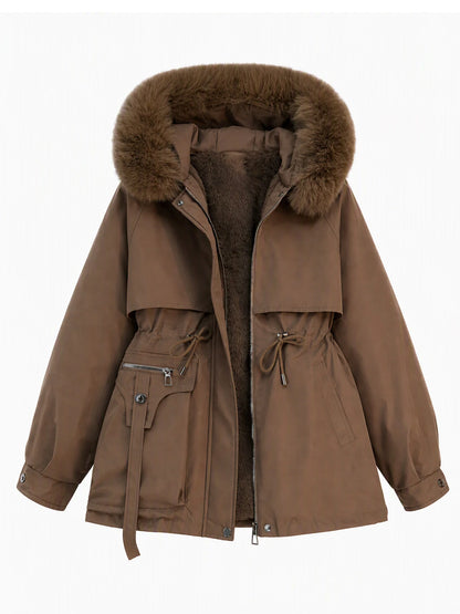 Women's Winter Faux Fur Padded Parka