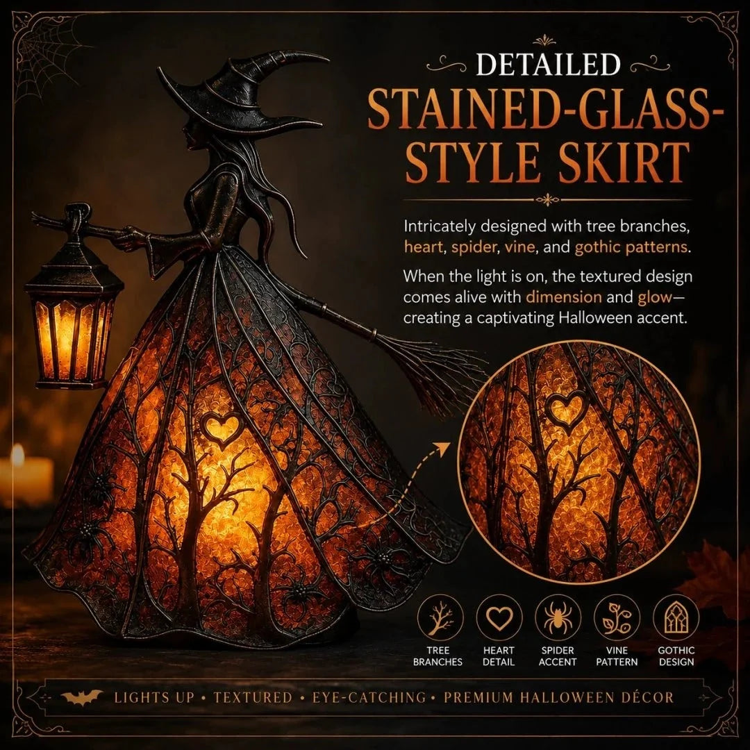 ✨Last Day 49% OFF✨Halloween Witch Lamp Tabletop Decoration✨