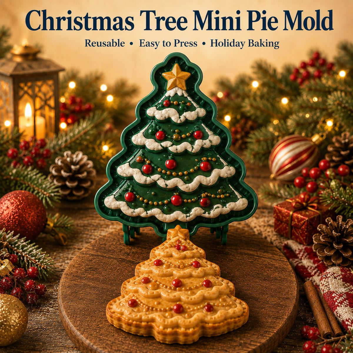 🔥🔥Only $16.99 Last Day Promotion!✨ 🎄16-Design Christmas Mini Pie Mold Collection 🥧