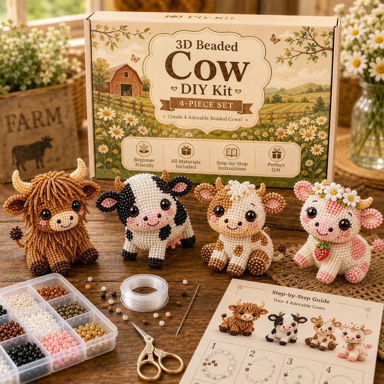 🧵🧵✨ Creative Beaded Mini World 3D DIY Kit Collection