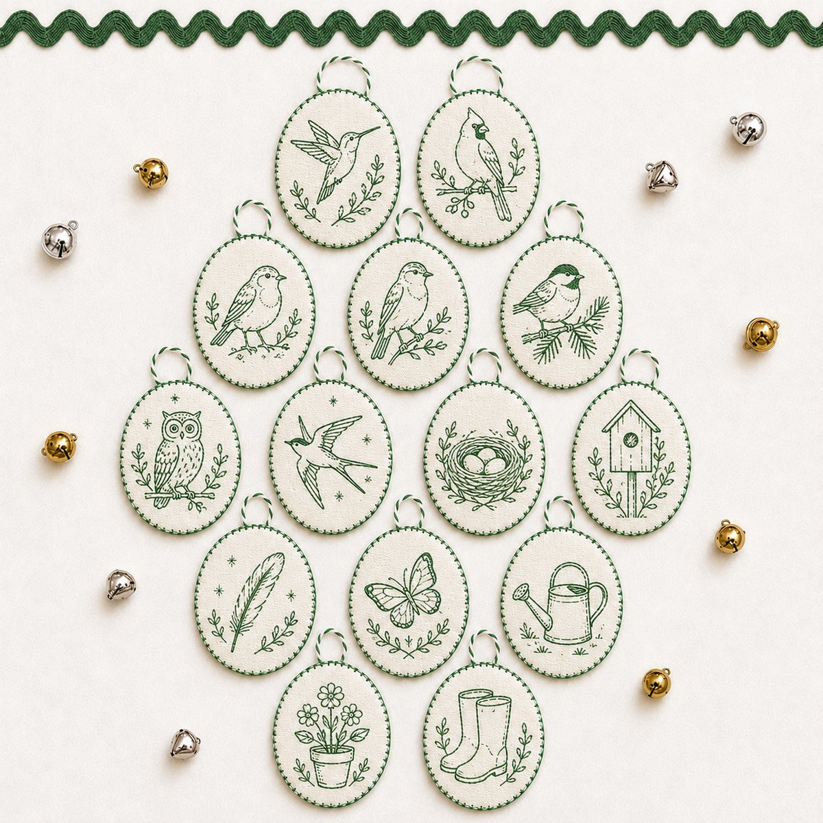 🧵Beginner-Friendly DIY Heirloom Oval Embroidery Ornament Kit Collection | Complete Kit with All Tools & Step-by-Step Guide Included 💕