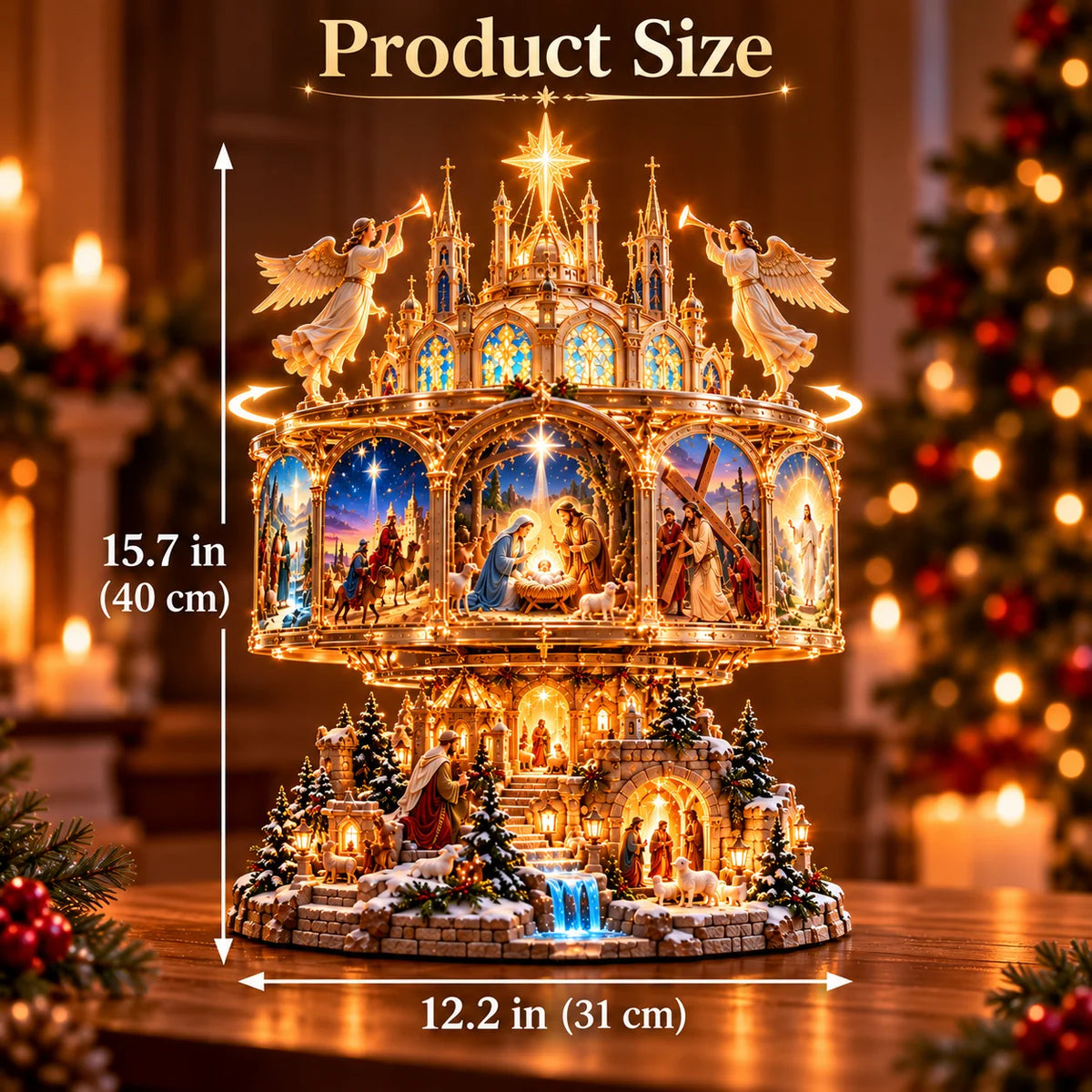 ✝️ Journey of Faith Lighted Bible Story Display – 6 Sacred Scenes ✨
