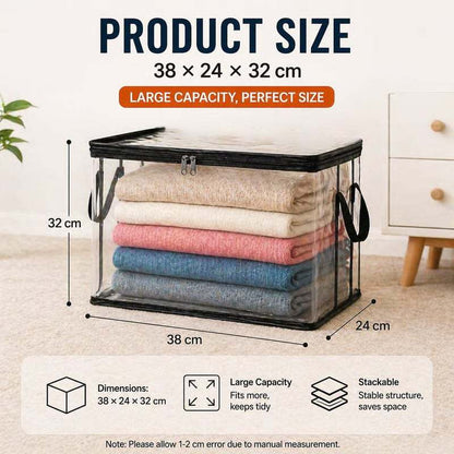 🔥Last Day 50% OFF-📦️Large Dustproof Storage Box with Handle📦️