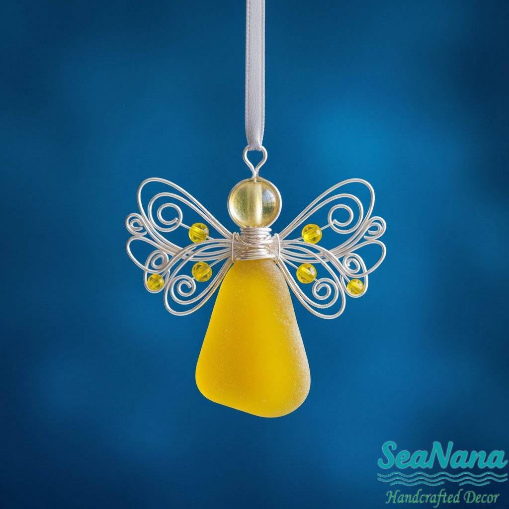 🌊Handmade Sea Glass Angel Ornament(Buy 6 Free Shipping Now)